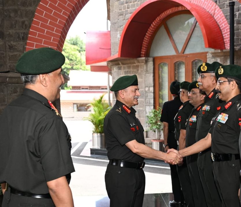 General Dwivedi Shaking Hands