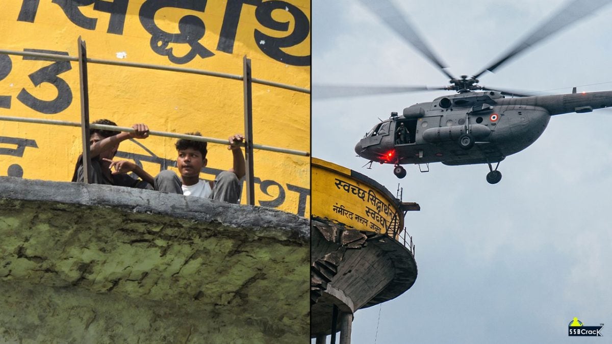 IAF Helicopter Rescues Kids Trapped on Water Tank After Fatal Reel Stunt in Uttar Pradesh