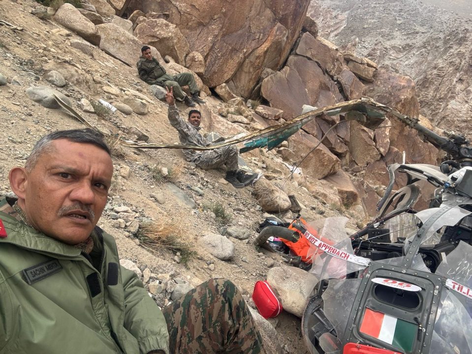 The Iconic Selfie by Major General Sachin Mehta After Helicopter Crash