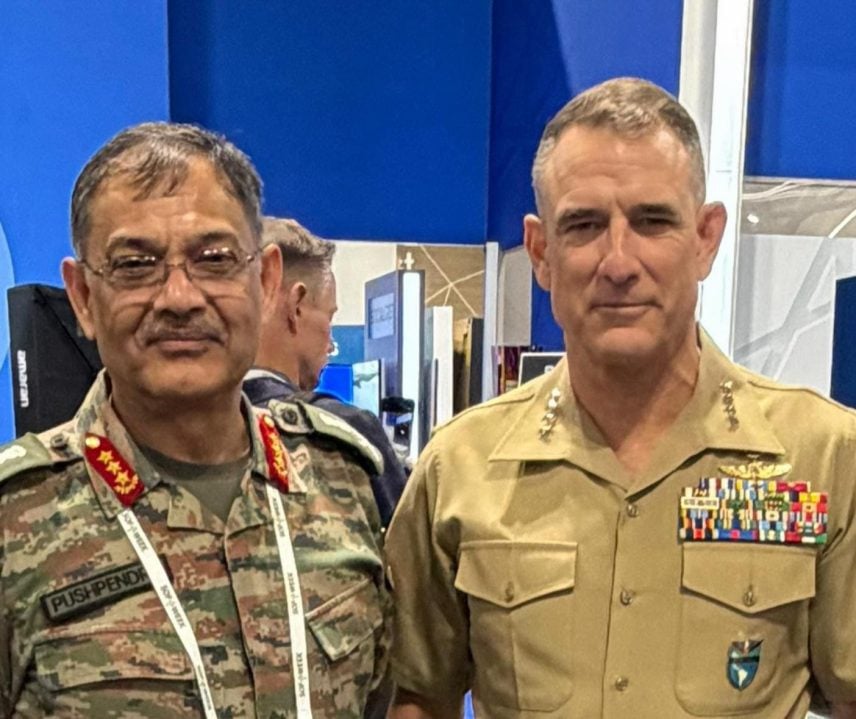 Lieutenant General Pushpendra Pal Singh with Officer