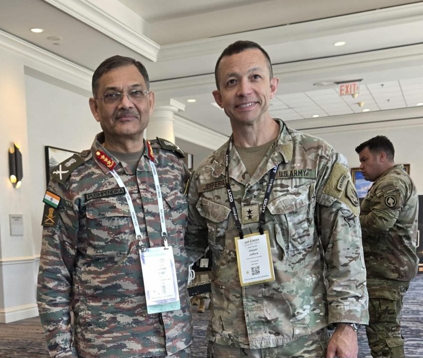Lieutenant General Pushpendra Pal Singh with US Officer