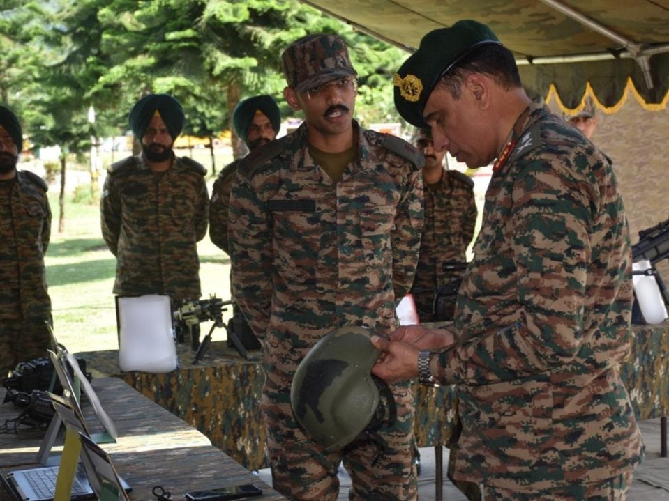 Lt Gen Kalia Reviewing Technology