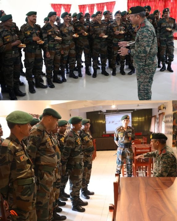 Lt Gen Lakhera Interacting with Soldiers