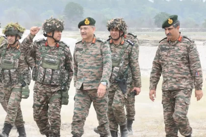 Lt Gen Pushpendra Singh With Other Officers