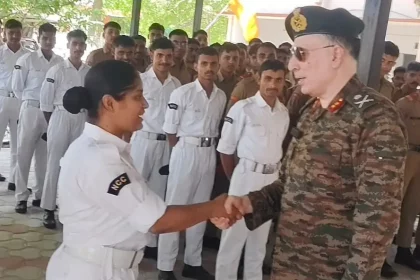 Major General Gaurav Gautam Shaking Hands