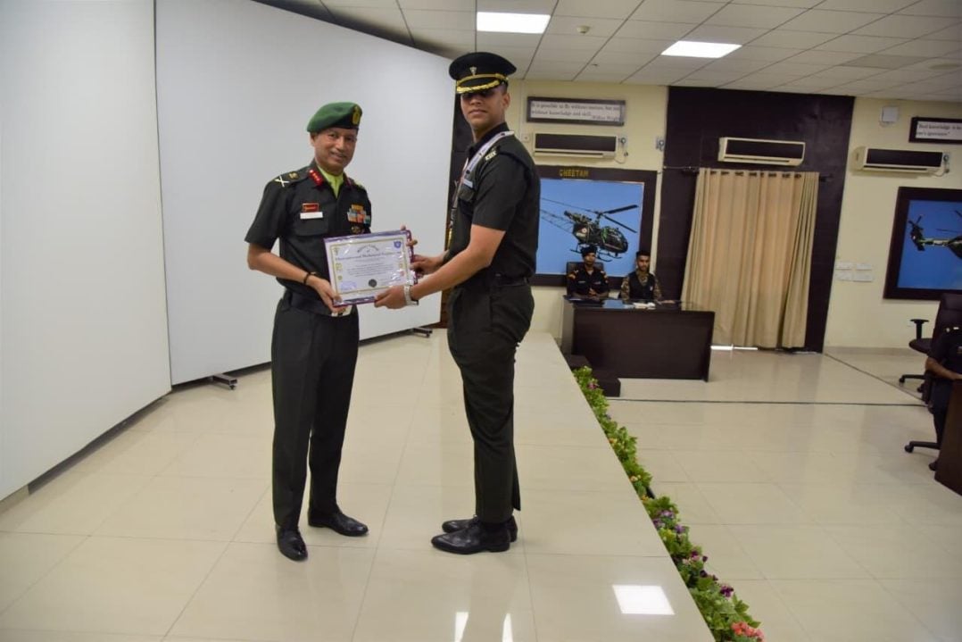 Officer Getting Award