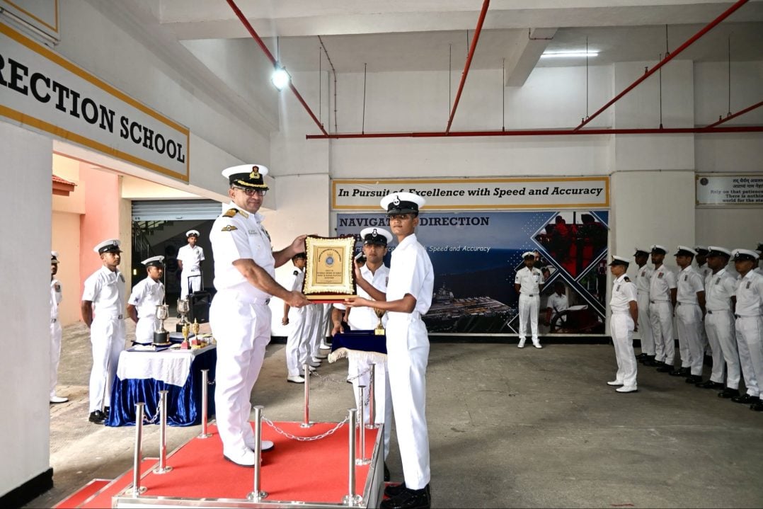 Officer Giving Award