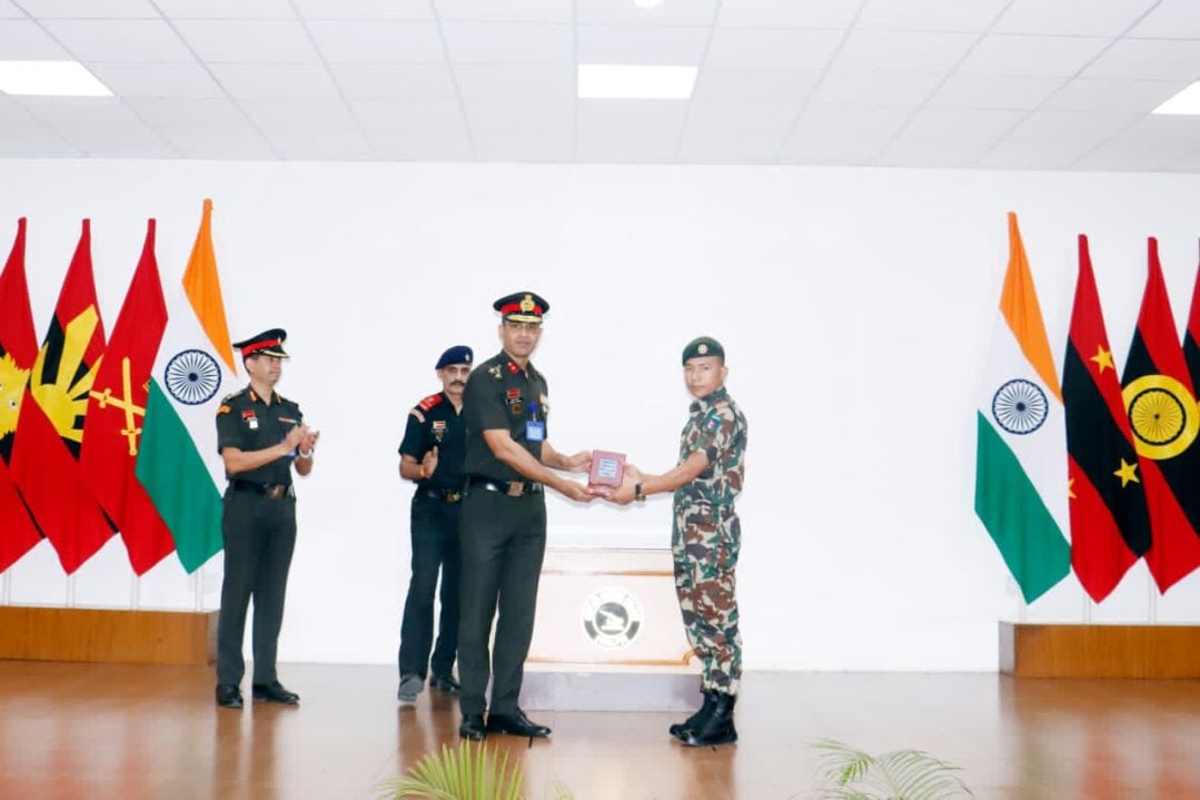 Officer Giving Award at Gopalpur