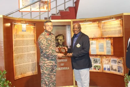 Officer Giving Memento
