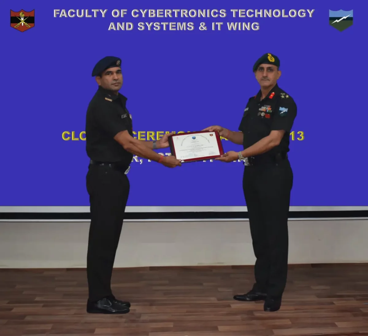 Officer Receiving Award