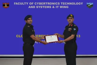 Officer Receiving Award