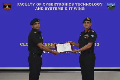Officer Receiving Award