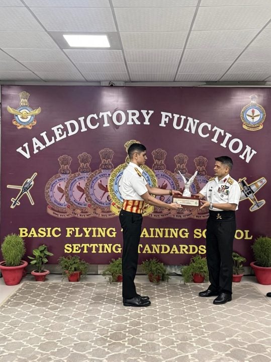 Officer Receiving Award