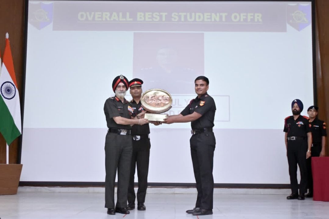 Officer Receiving Trophy
