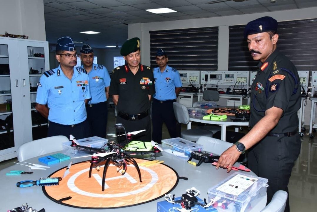 Officer Reviewing Drone