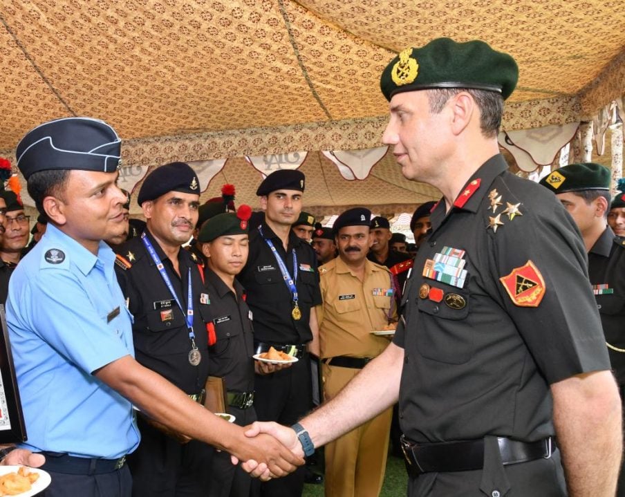 Officer Shaking Hands