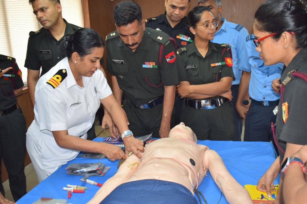 Officer Showing Demonstration