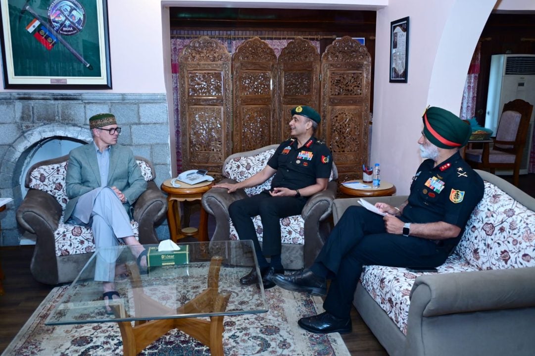 Officer Talking with CM of JK
