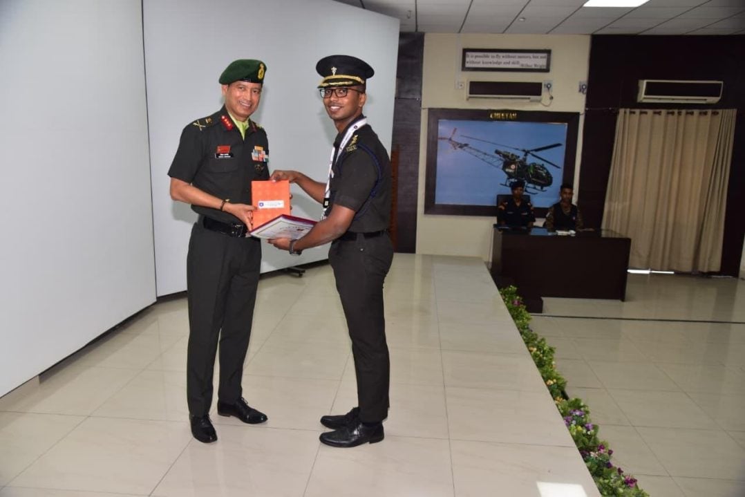 Officer with Award