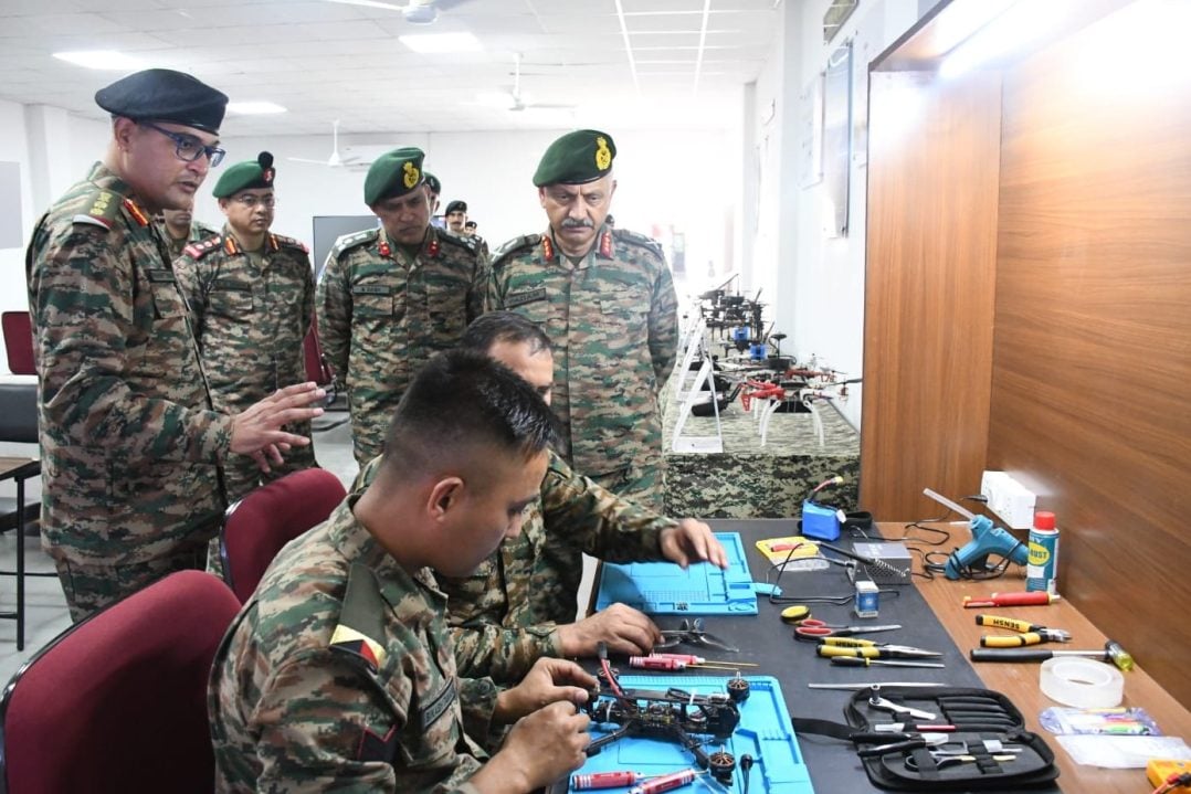 Officers Reviewing Drones