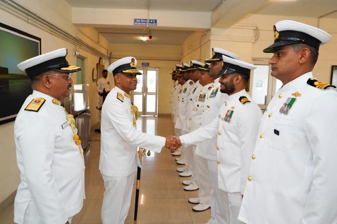 RAdm Sameer Sanjay Pote Shaking Hands