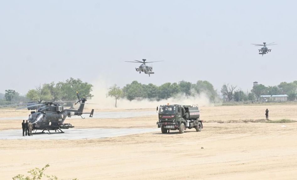 Trucks and Helicopters in Training