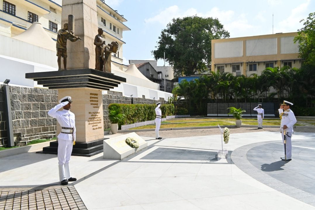 VAdm Sanjay Vatsayan Saluting