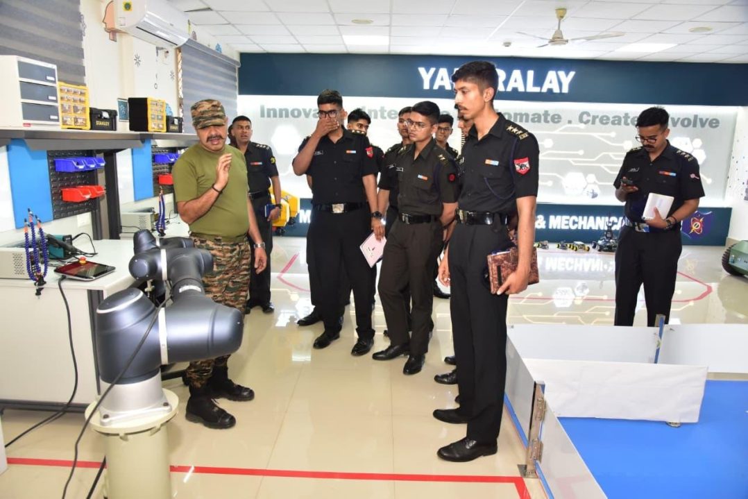 Young Officers Reviewing