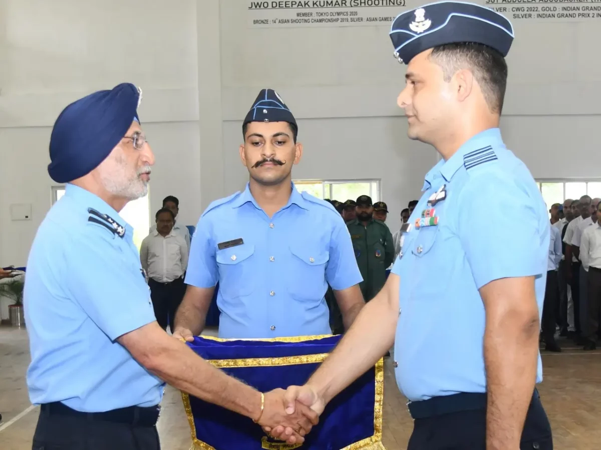 Air Marshal Walia Shaking Hands