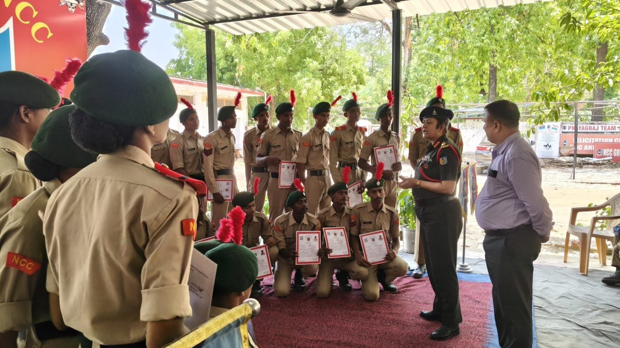 Col Ritu Srivastava Rawat and NCC Cadets