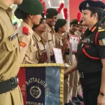Col Ritu Srivastava Rawat with NCC Cadets