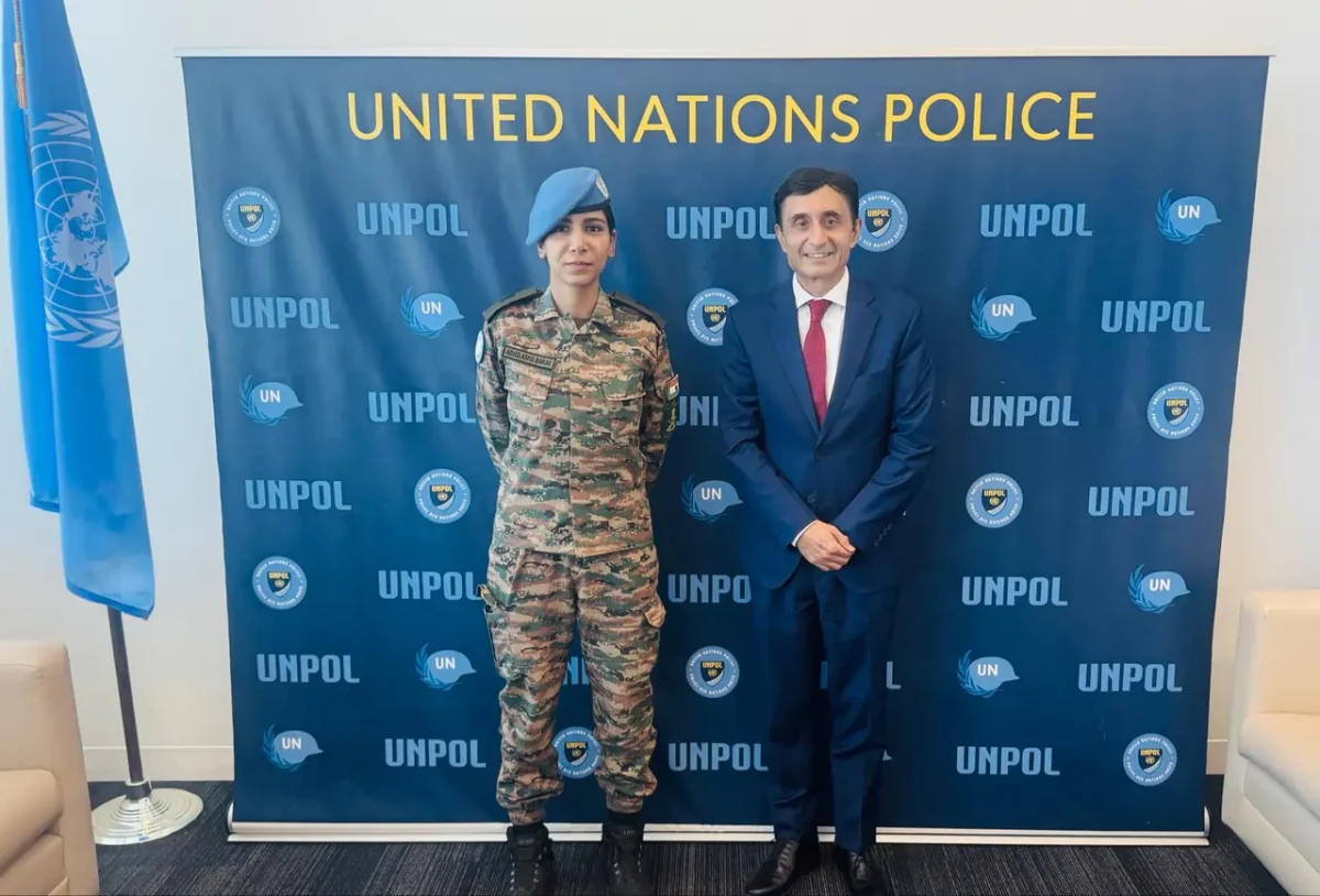 Faisal Shahkar was pleased to personally congratulate Major Abhilasha Barak
