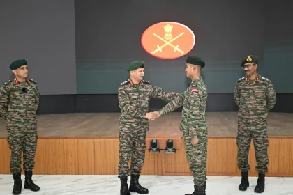 Gen Dwivedi Shaking Hands