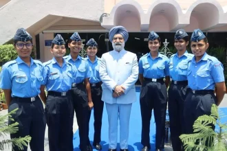 LG Delhi with Air Force Personnel