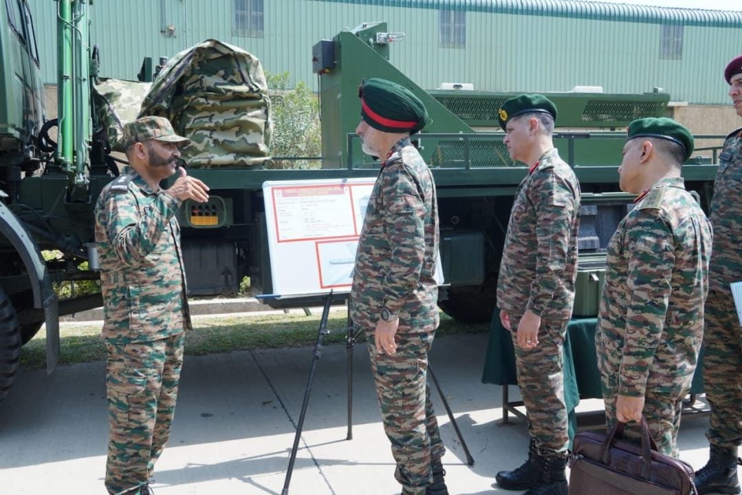Lt Gen Amardeep Singh Aujla Reviewing