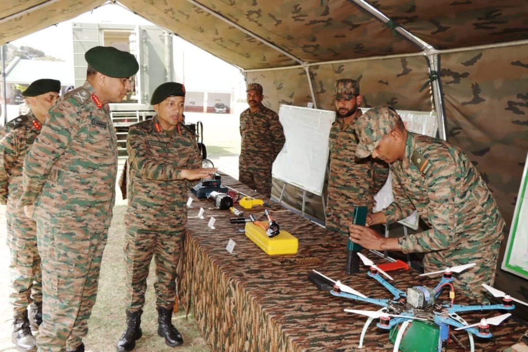 Lt Gen Anindya Sengupta Reviewing 2