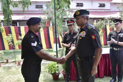 Lt Gen Anindya Sengupta Shaking Hands