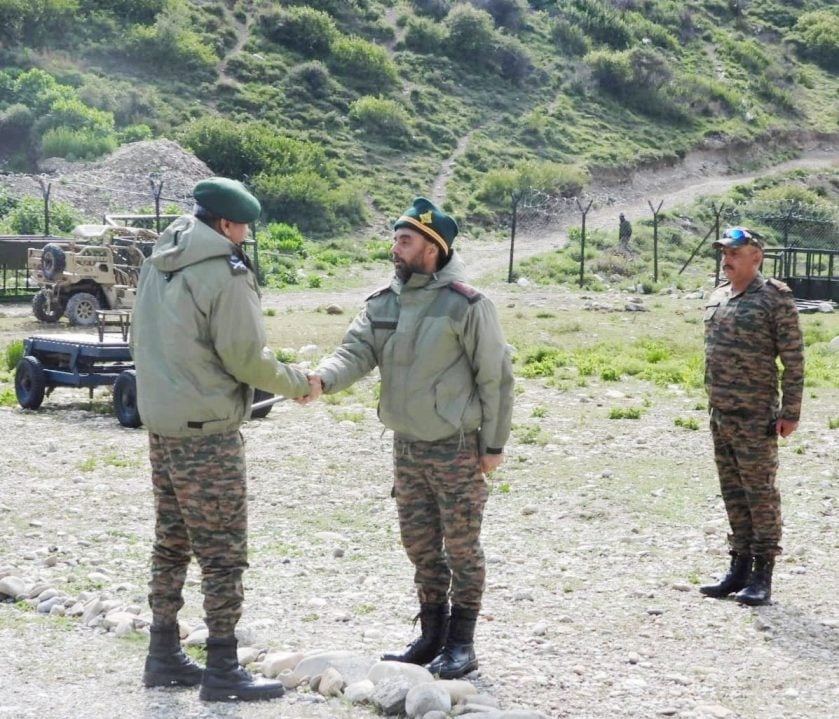 Lt Gen Anindya Sengupta Shaking Hands