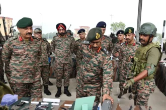 Lt Gen VMB Krishnan Reviewing Drones