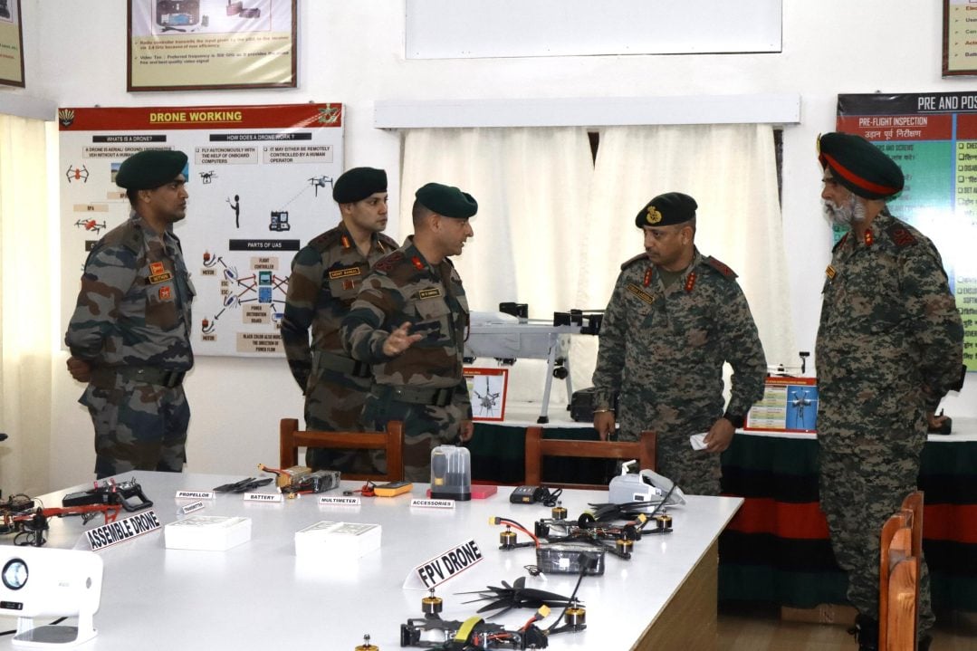 Lt Gen Vikas Lakhera Reviewing Drones