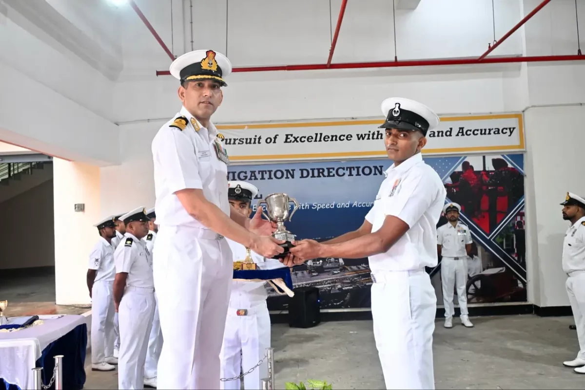 Officer Giving Award