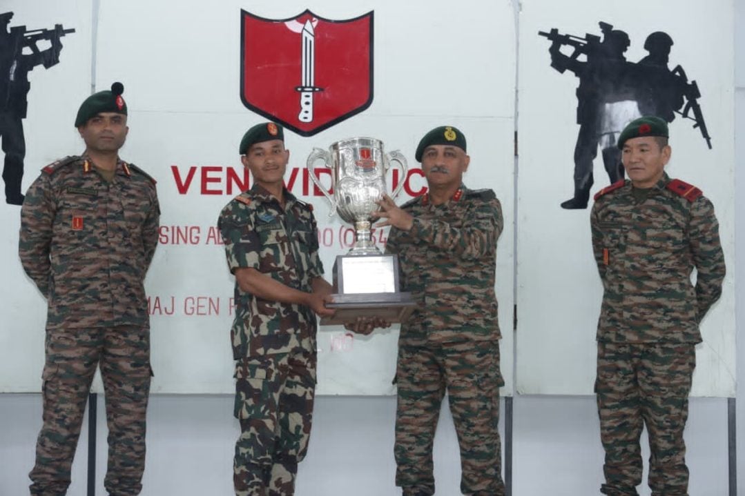 Officer Giving Trophy