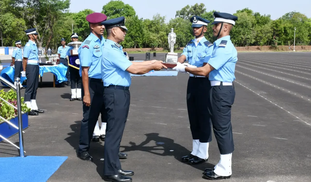 Officer Giving Trophy