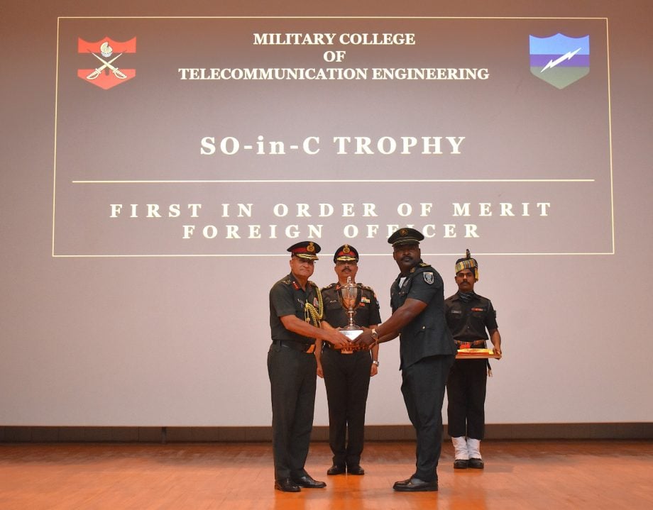 Officer Receiving Award