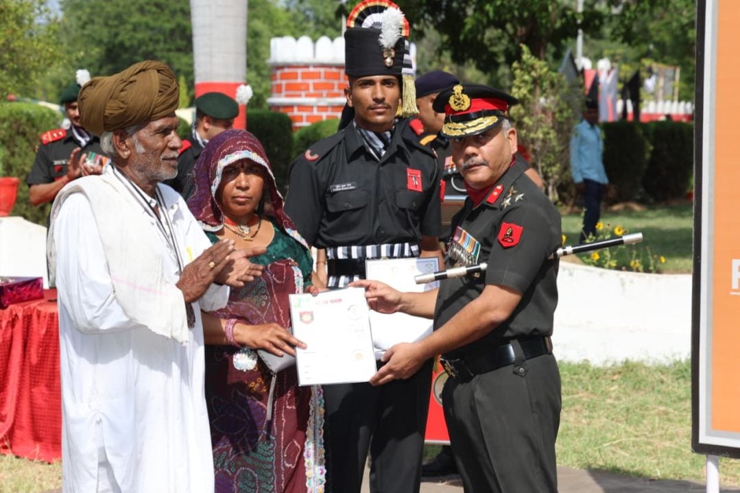 Officer with Parents