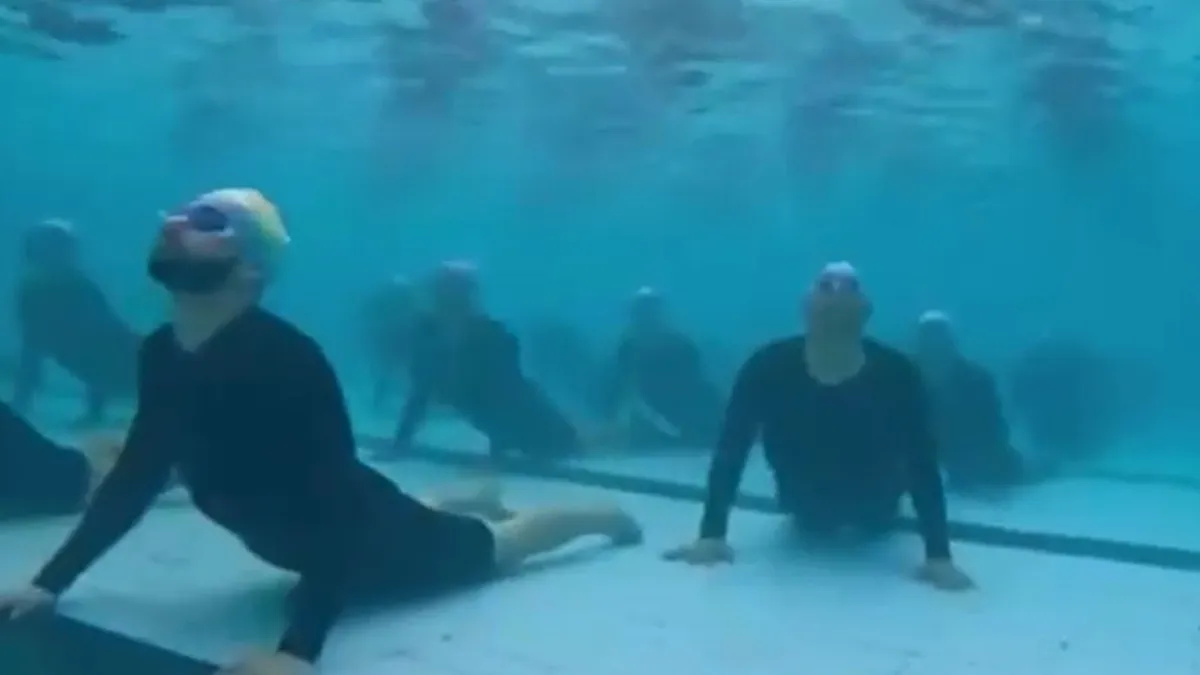 Officers Doing Yoga