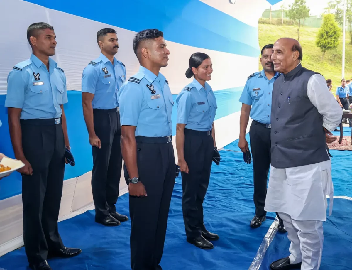 Rajnath Singh Interacting