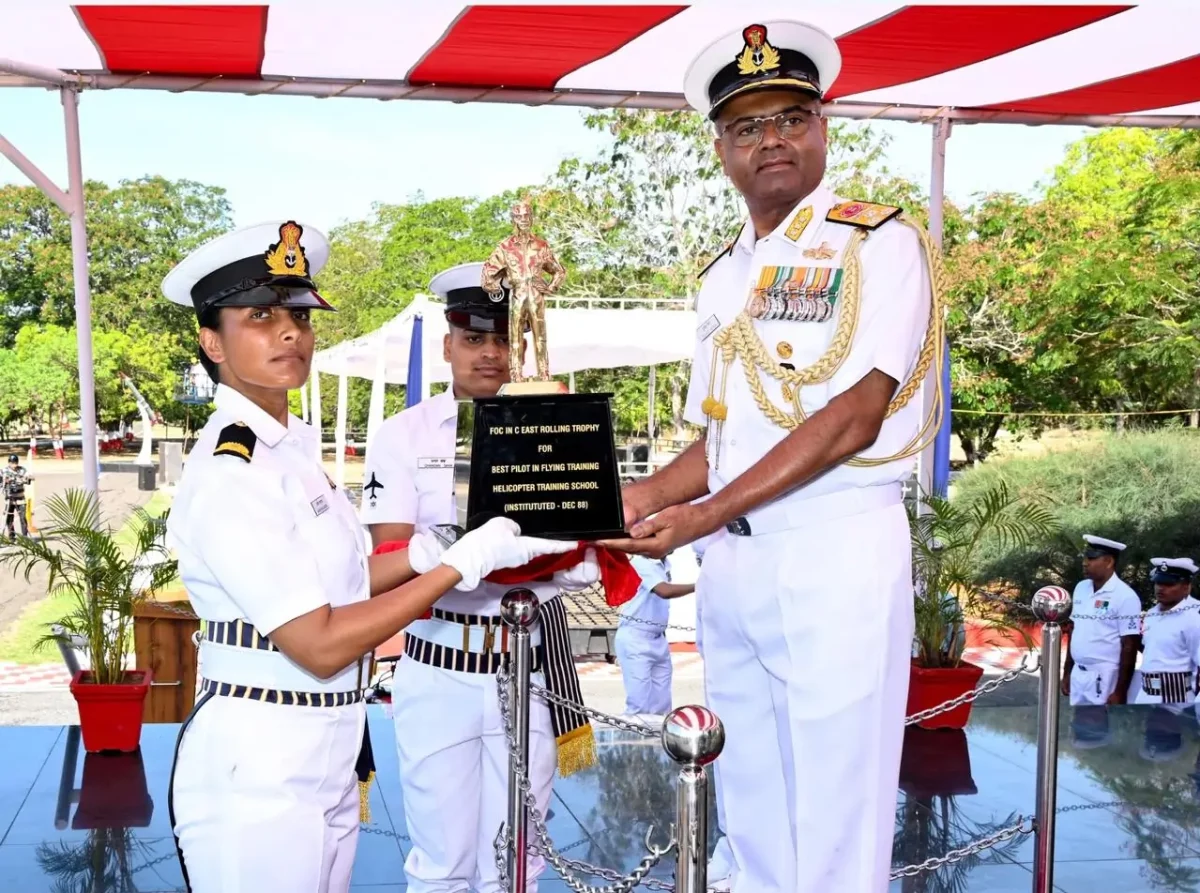 Sub Lieutenant Ahona Majumdar Creates History as First Woman Rotary-Wing Pilot to Win FOCINC(East) Trophy