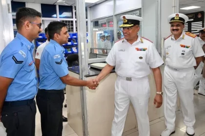 Surg VAdm Shankar Shaking Hands