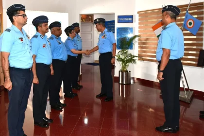 Air Marshal Jasvir Singh Mann Reviews Operational Preparedness at Air Force Station Thiruvananthapuram